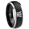 8mm Decepticon Transformers Dome Black 2 Tone Tungsten Ring