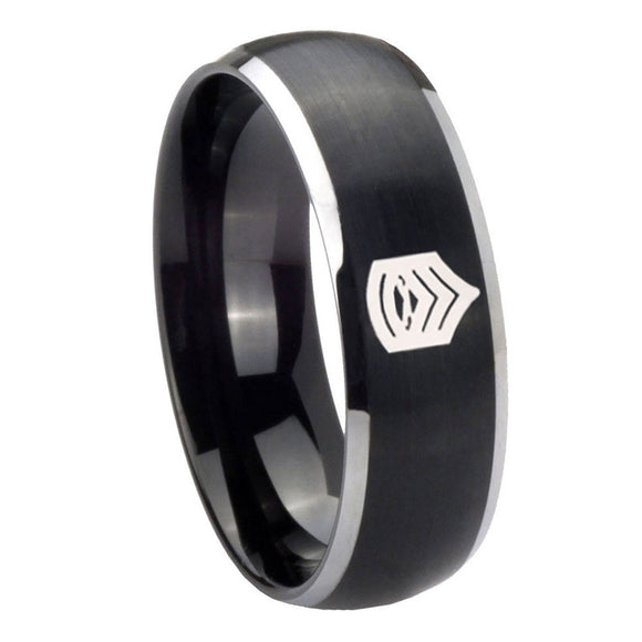 8mm-Army-Sergeant-Major-Dome-Brushed-Black-2-Tone-Tungsten-Mens-Promise-Ring