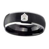 8mm-Army-Sergeant-Major-Dome-Brushed-Black-2-Tone-Tungsten-Mens-Promise-Ring