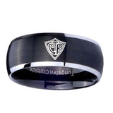 8mm-CTR-Dome-Brushed-Black-2-Tone-Tungsten-Carbide-Wedding-Band-Ring