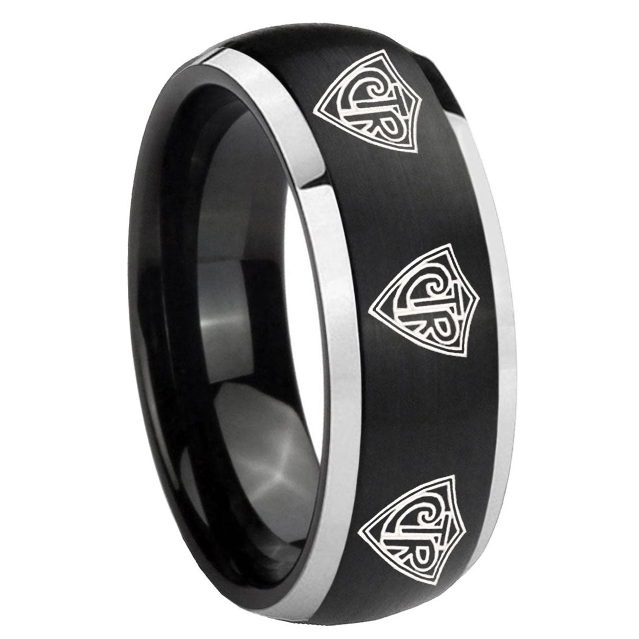 Fireman Tungsten Carbide Wedding Ring Sets