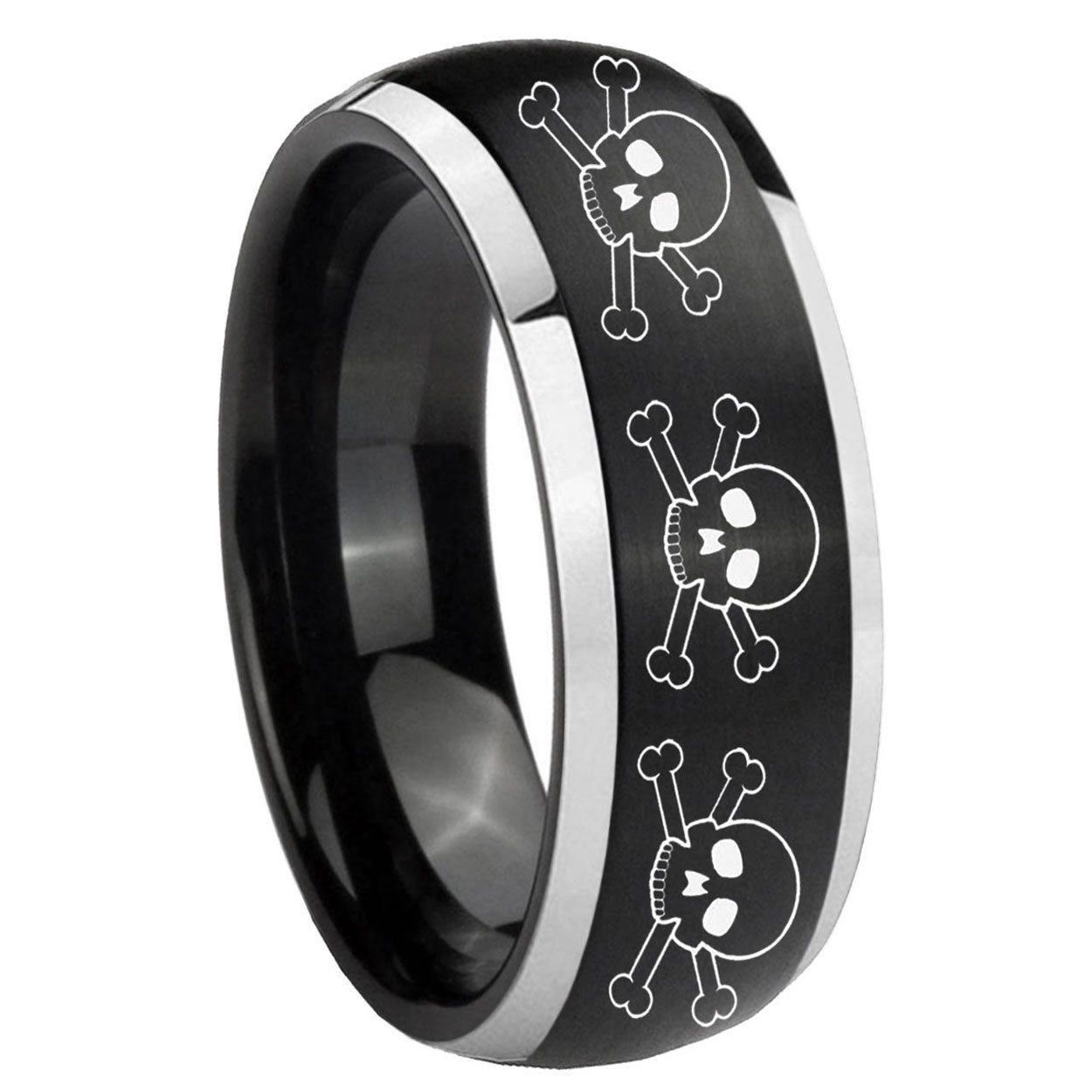 Fire Department Tungsten Carbide Couple Wedding Rings