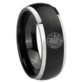 8mm Tetragrammaton Spiritual Kabbalah Dome Black Men Band