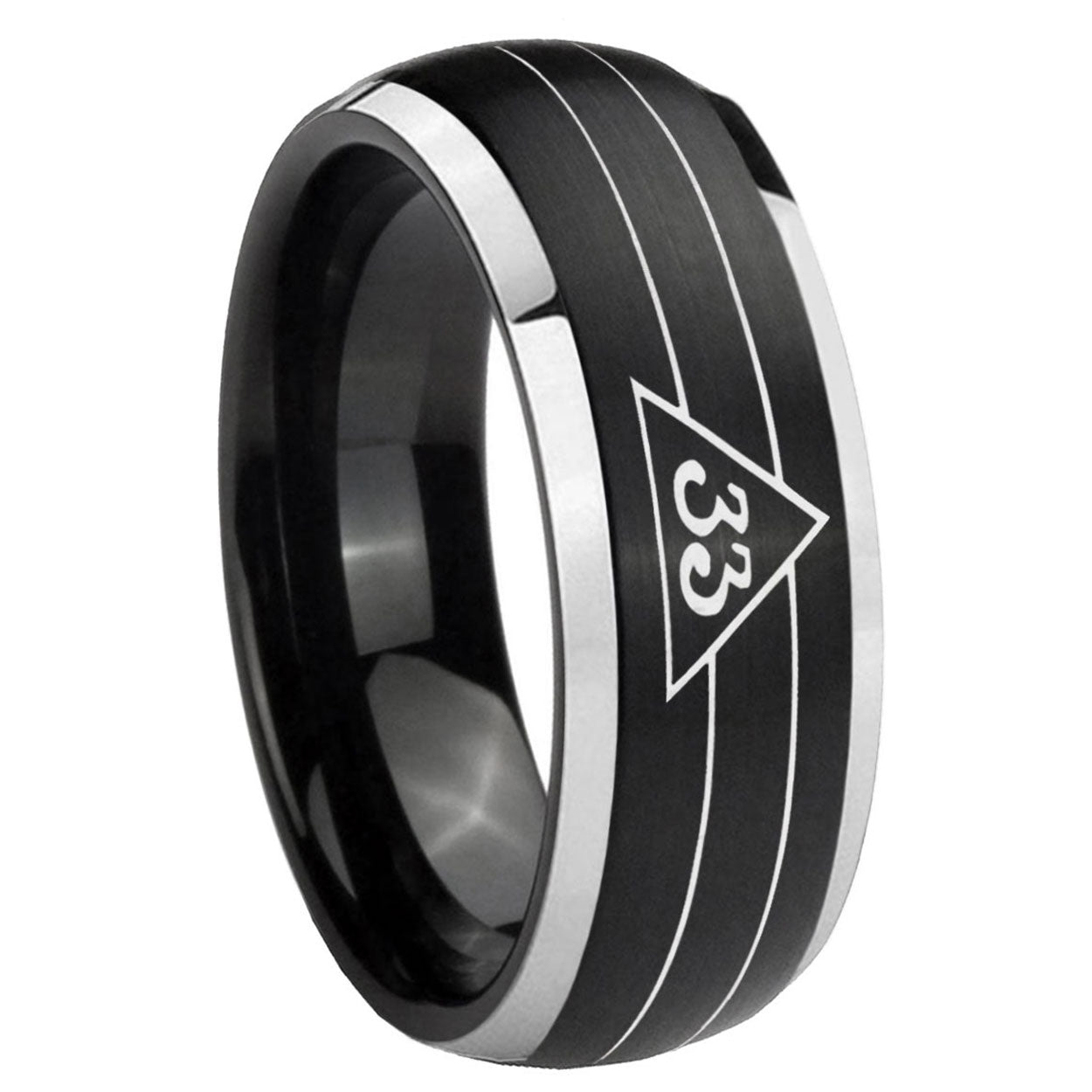 Marine Chief Master Sergeant Tungsten Carbide Couple Rings