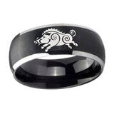 8mm-Wild-Boar-Dome-Brushed-Black-2-Tone-Tungsten-Custom-Mens-Ring