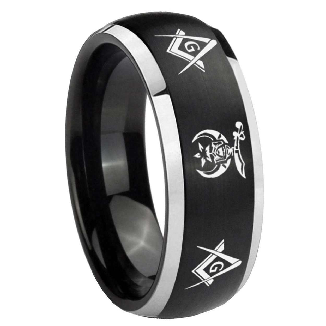 Marine Army Sergeant Tungsten Carbide Matching Ring Set