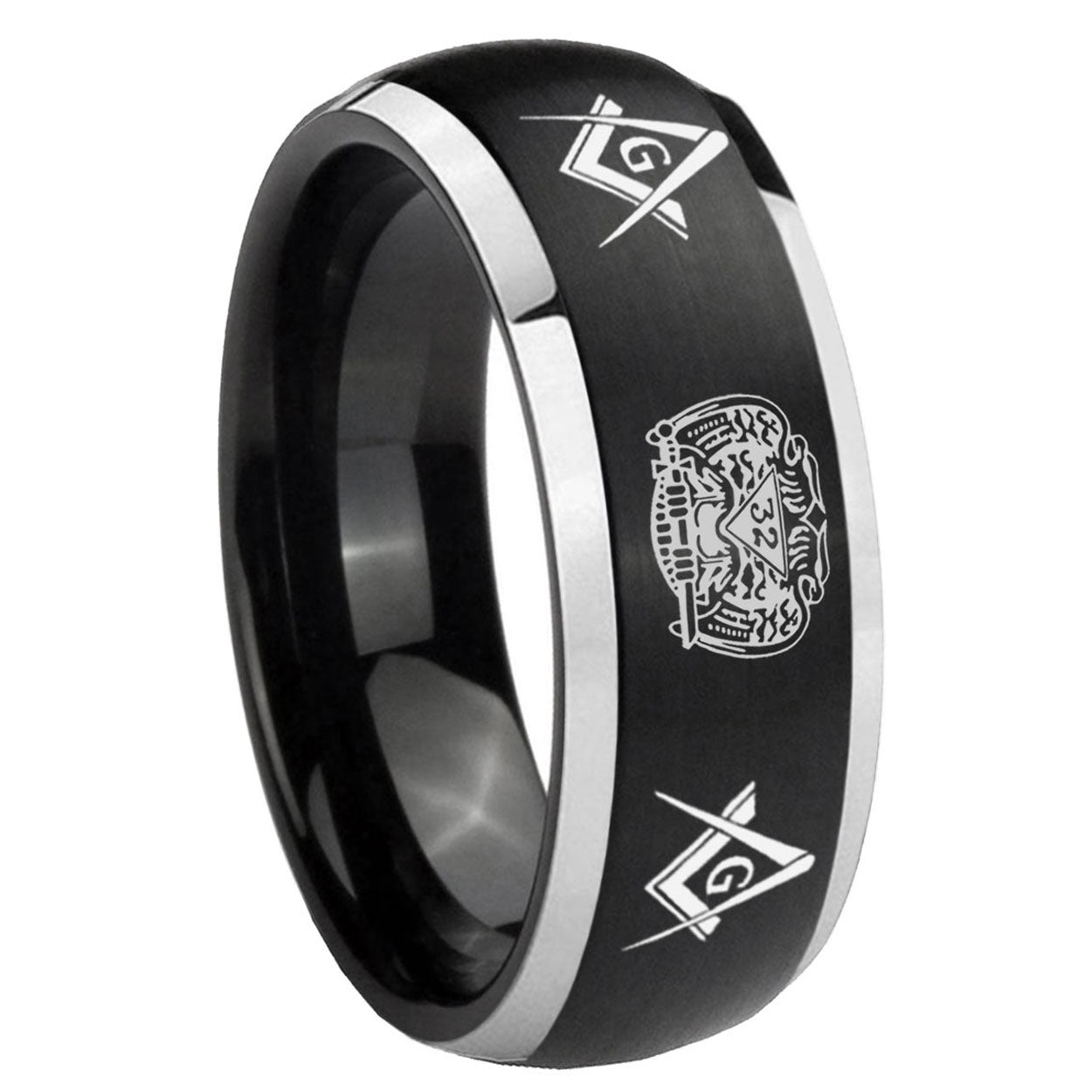 Celtic Triangle Fleur Delis Tungsten Carbide Couples Ring Set