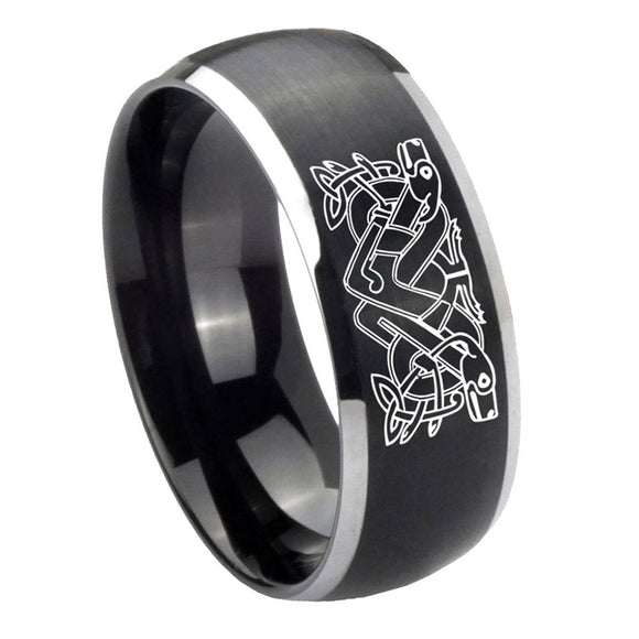 8mm-Celtic-Dog-Dome-Brushed-Black-2-Tone-Tungsten-Personalized-Ring