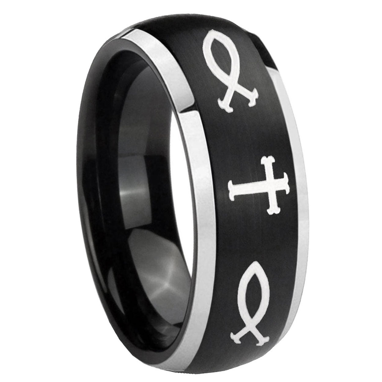 Libra Horoscope Tungsten Carbide His Hers Ring Set