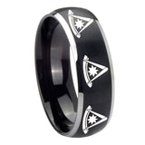 8mm-Multiple-Pester-Master-Masonic-Dome-Brushed-Black-2-Tone-Tungsten-Men's-Ring