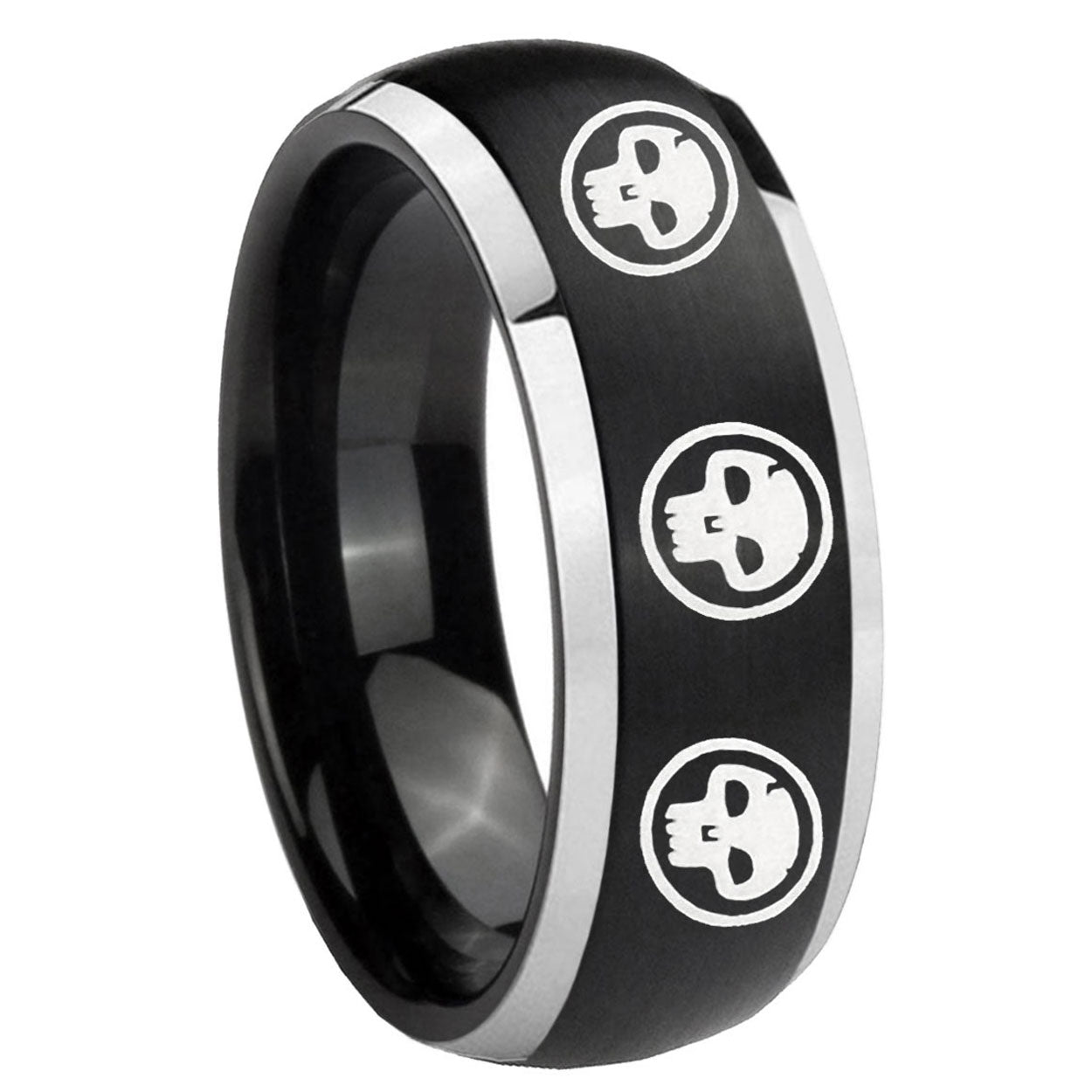 Heart Tungsten Carbide Engagement Ring Set
