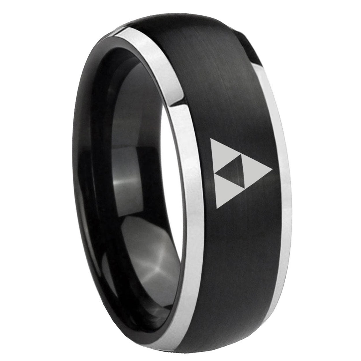 Aquarius Horoscope Tungsten Carbide Bridal Set Rings