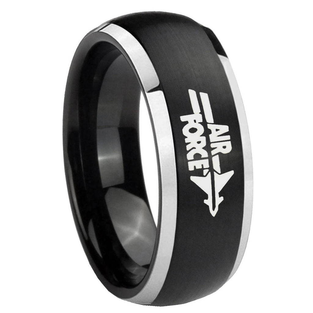 Aquarius Horoscope Tungsten Carbide Bridal Set Rings
