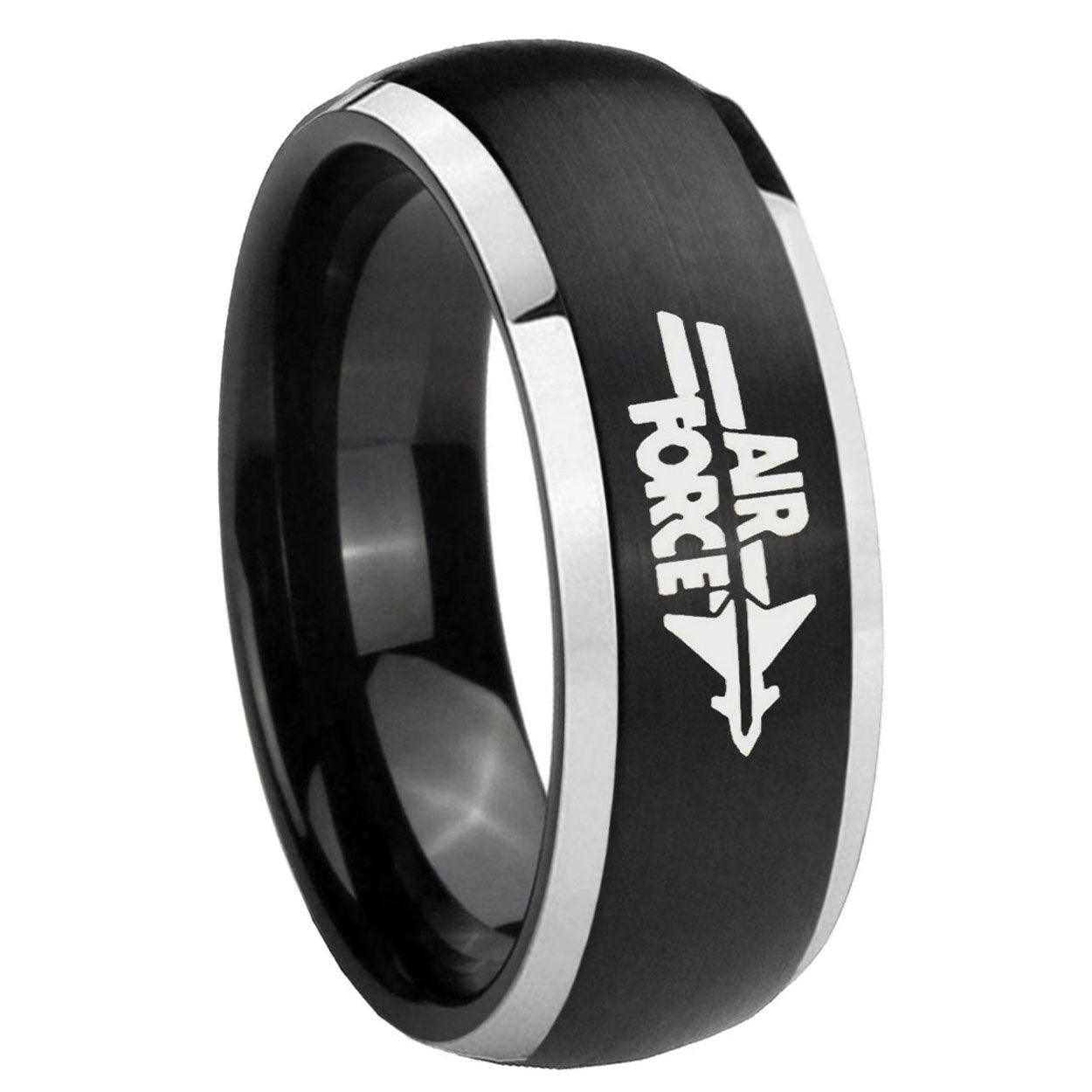 Aquarius Horoscope Tungsten Carbide Bridal Set Rings