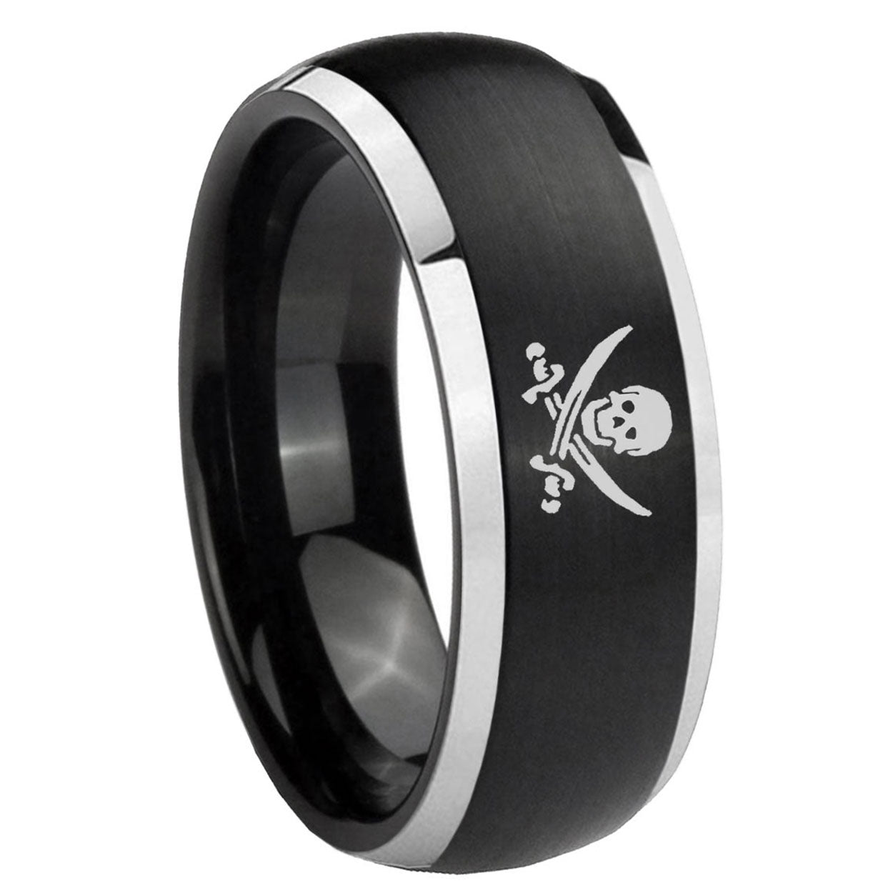 Multiple Maltese Cross Tungsten Carbide Mens Band Set