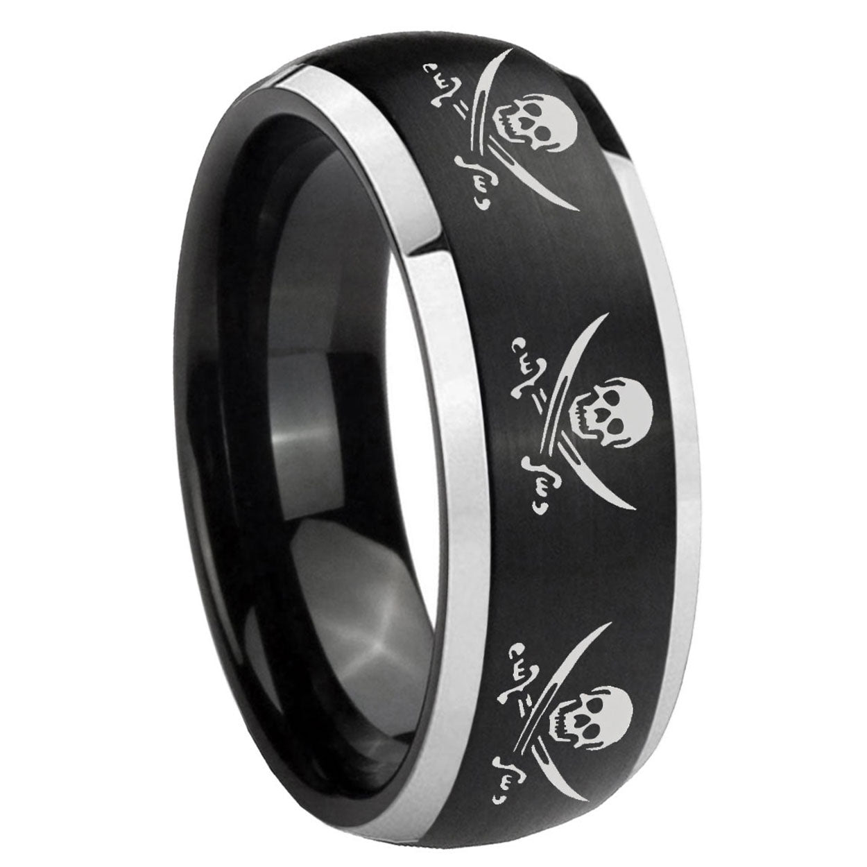 Multiple Anchor Tungsten Carbide Bridal Set Ring