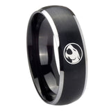 8mm-Thundercat-Dome-Brushed-Black-2-Tone-Tungsten-Carbide-Mens-Engagement-Band