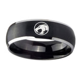 8mm-Thundercat-Dome-Brushed-Black-2-Tone-Tungsten-Carbide-Mens-Engagement-Band