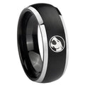 8mm Thundercat Dome Brushed Black 2 Tone Tungsten Ring