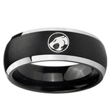 5, 8mm Thundercat Dome Brushed Black 2 Tone Tungsten Ring
