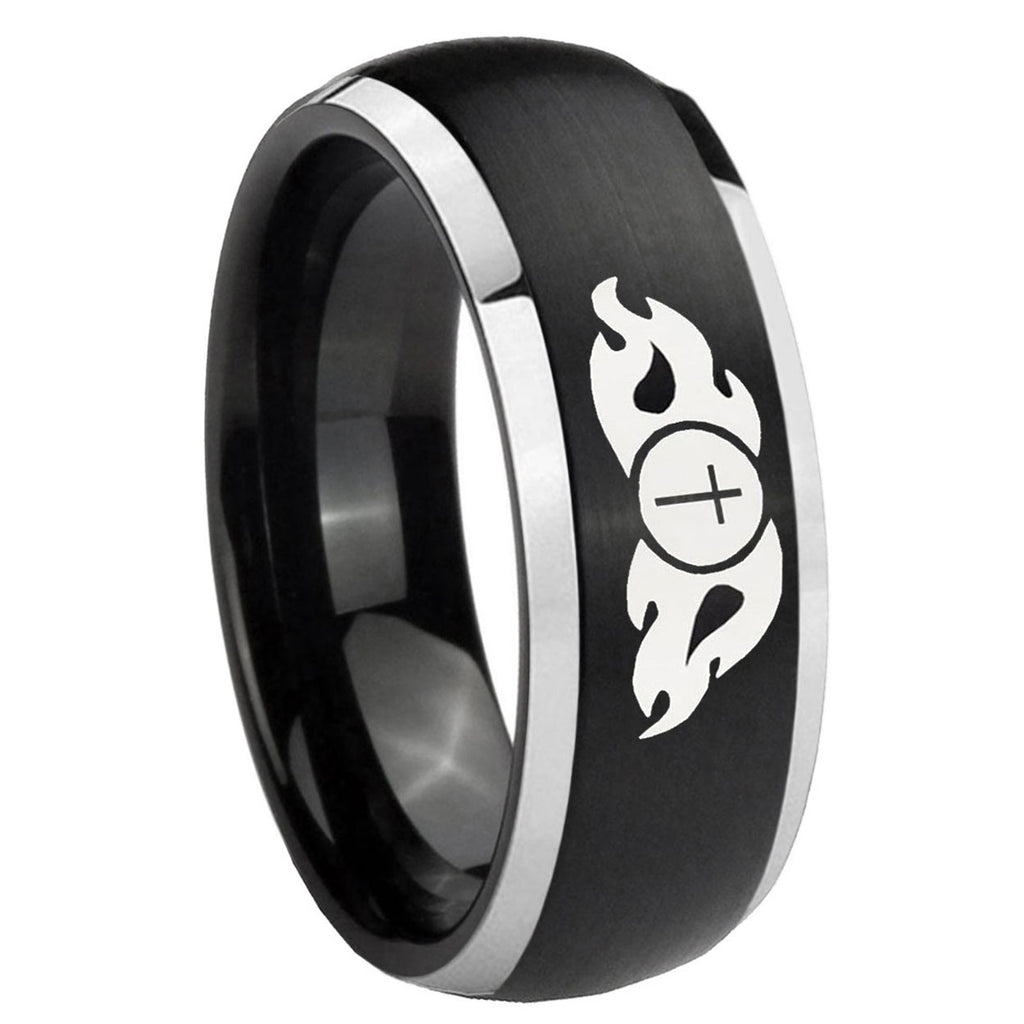 Atheist Design Tungsten Carbide Wedding Set Ring