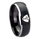 8mm-Greek-CTR-Dome-Brushed-Black-2-Tone-Tungsten-Carbide-Engraved-Ring