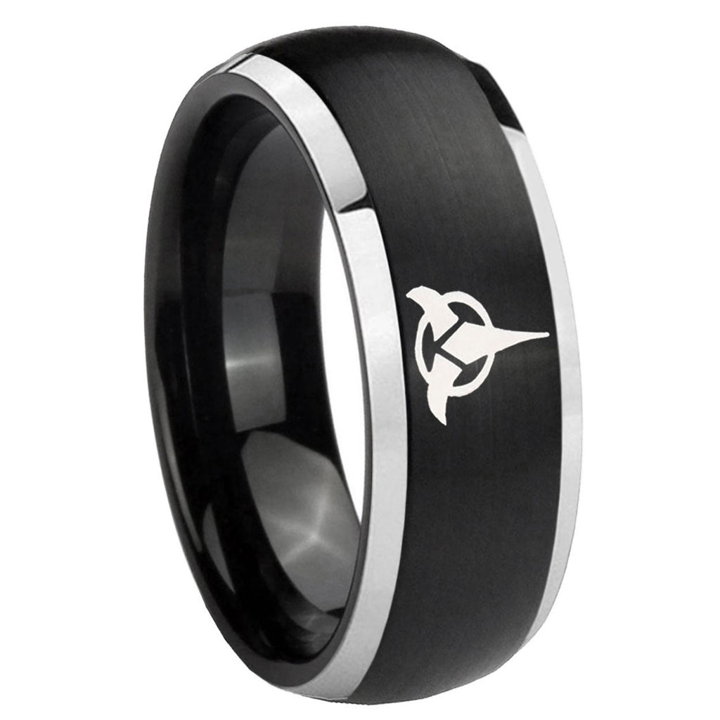Tetragrammaton Spiritual Tungsten Carbide Bridal Set Rings