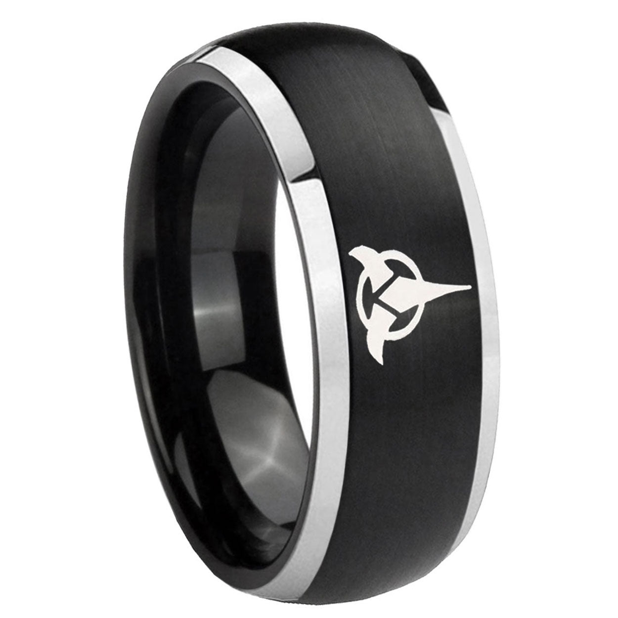 Tetragrammaton Spiritual Tungsten Carbide Bridal Set Rings