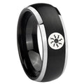 8mm Magic The Gathering Dome Black 2 Tone Tungsten Ring