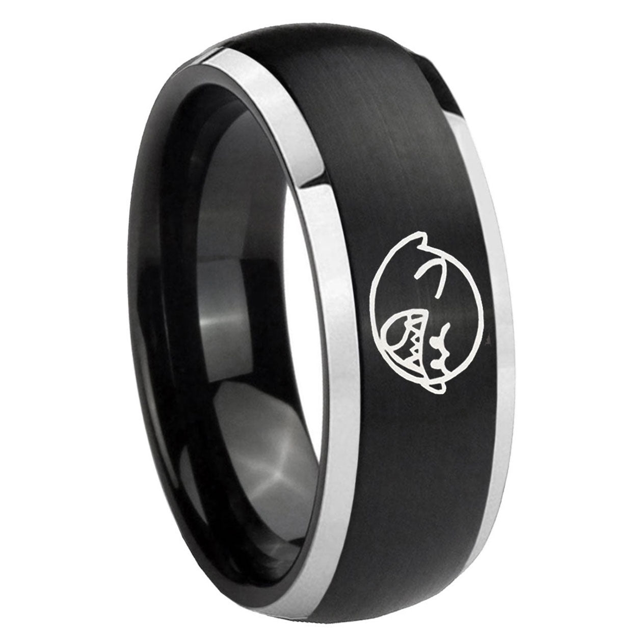 Seal of Seven Tungsten Carbide His Hers Set Rings