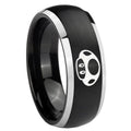 8mm Mario Mushroom Dome Brushed Black 2 Tone Tungsten Ring