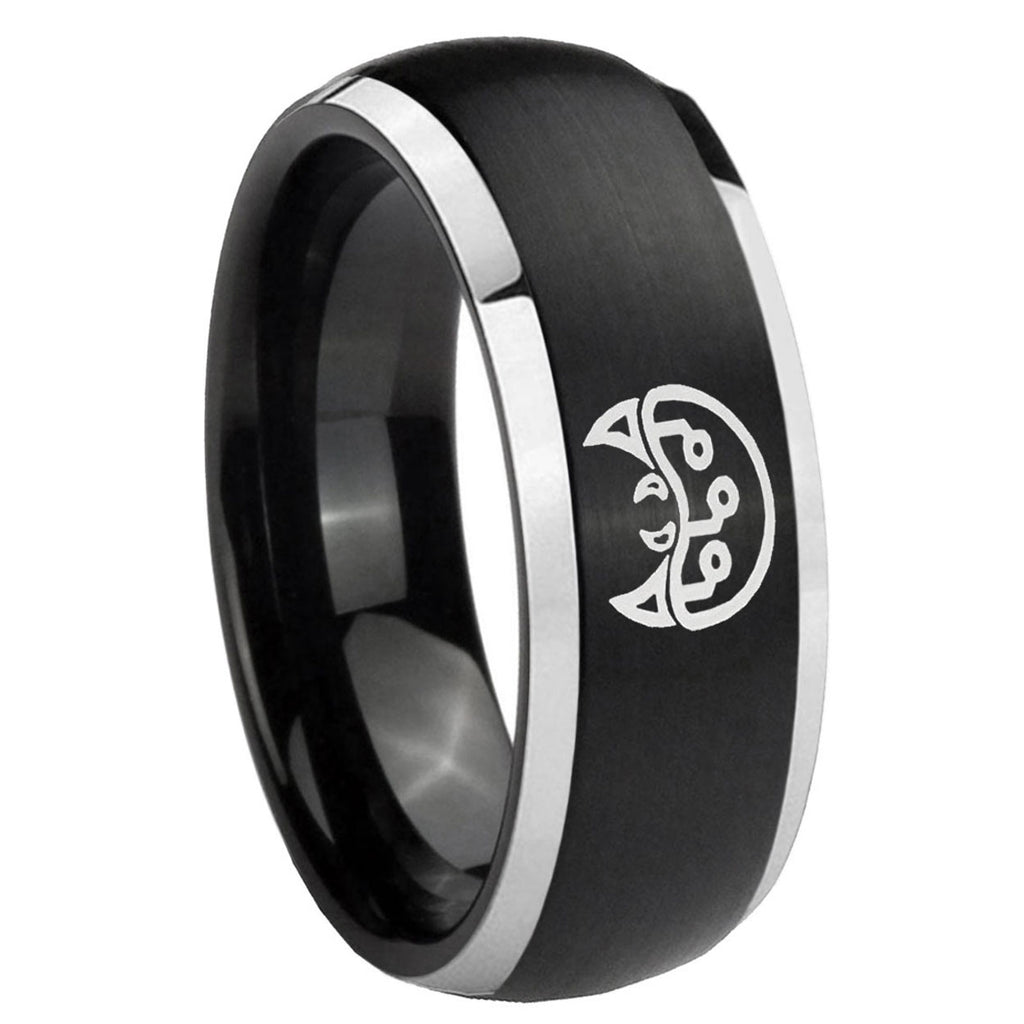 Multiple Fleur Delis Tungsten Carbide Mens Set Ring