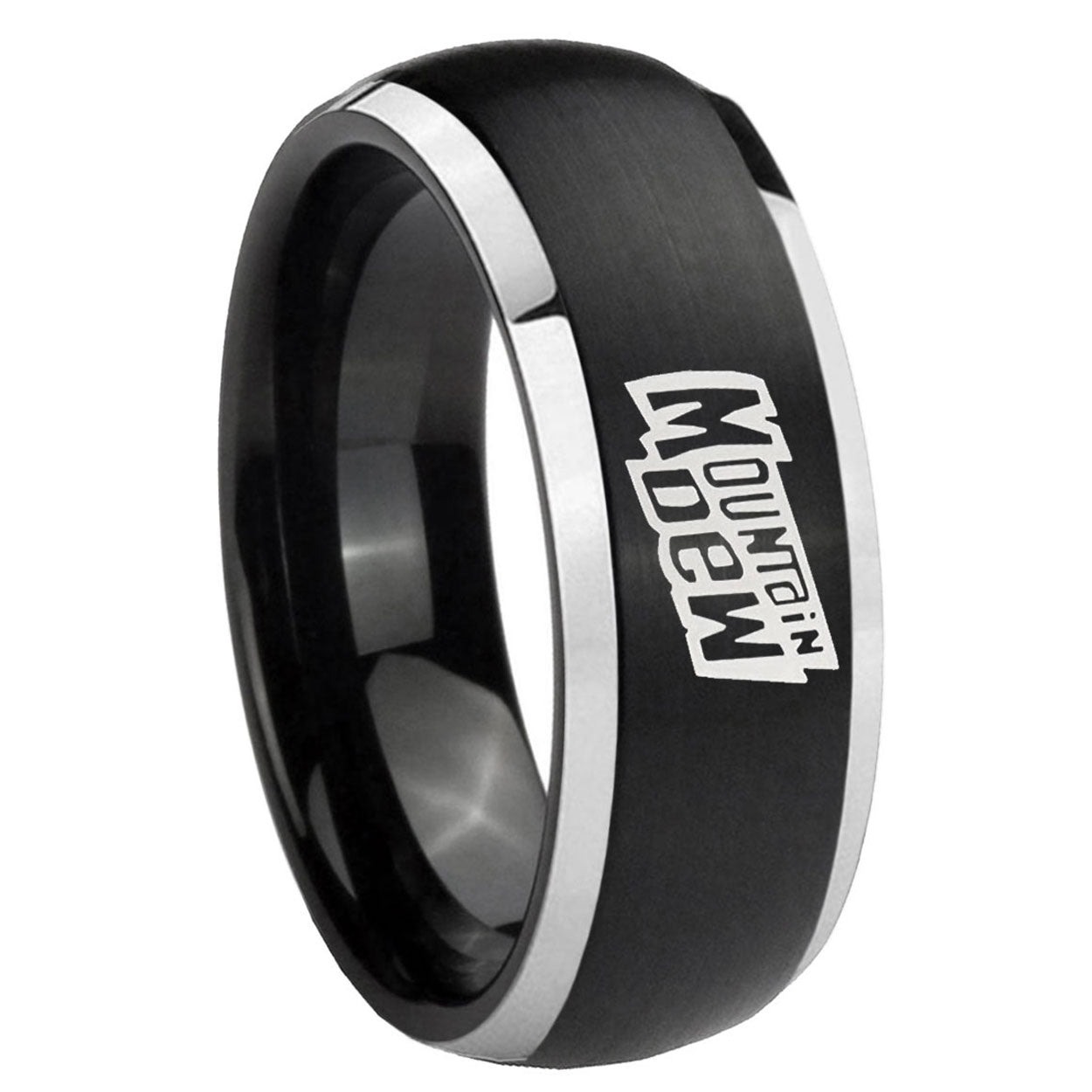 Multiple Fleur Delis Tungsten Carbide Matching Ring Set