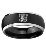 5, 8mm Clone Trooper Dome Brushed Black 2 Tone Tungsten Bands Ring