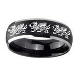 8mm-Multiple-Dragon-Dome-Brushed-Black-2-Tone-Tungsten-Mens-Promise-Ring