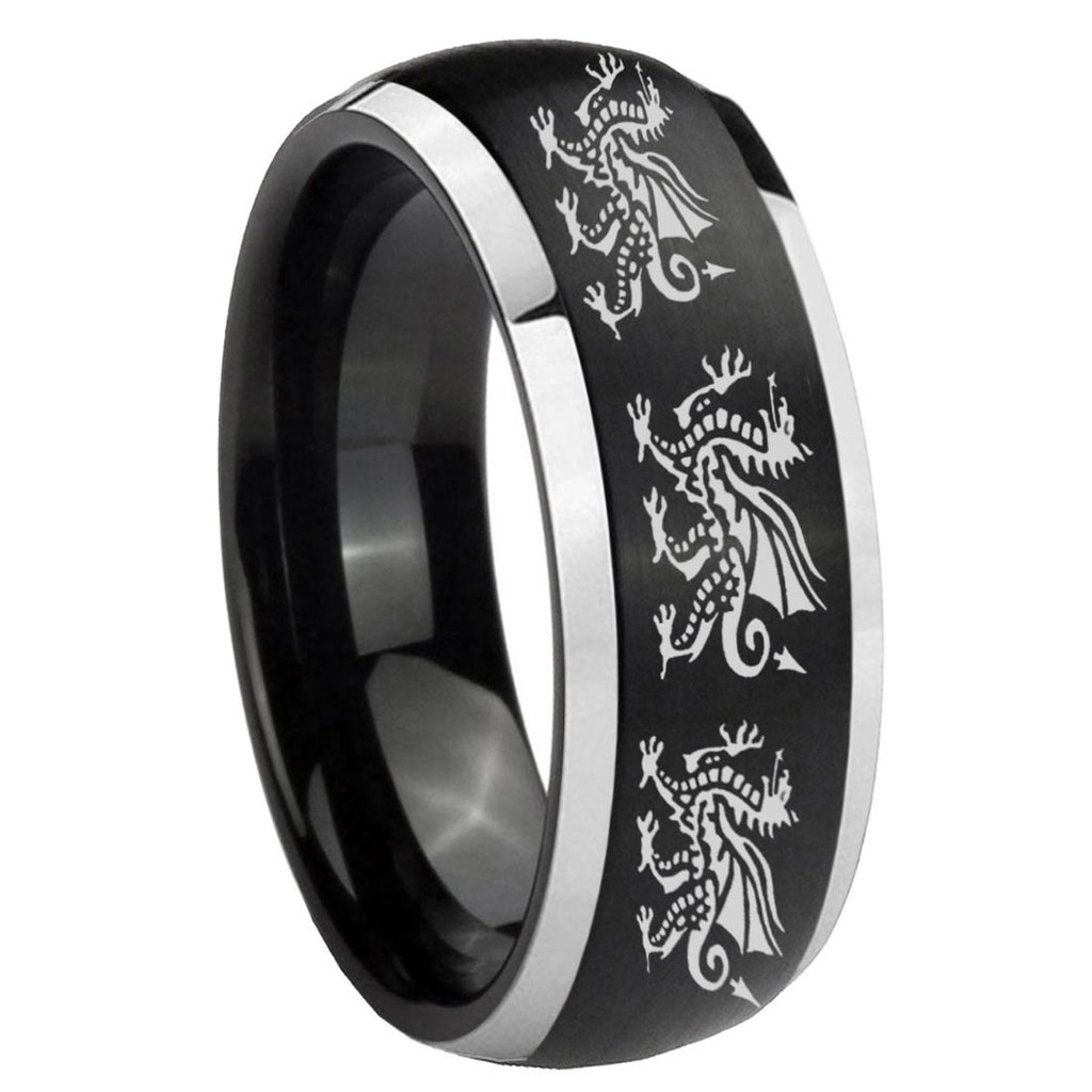 Multiple Christian Cross Tungsten Carbide Wedding Band Set