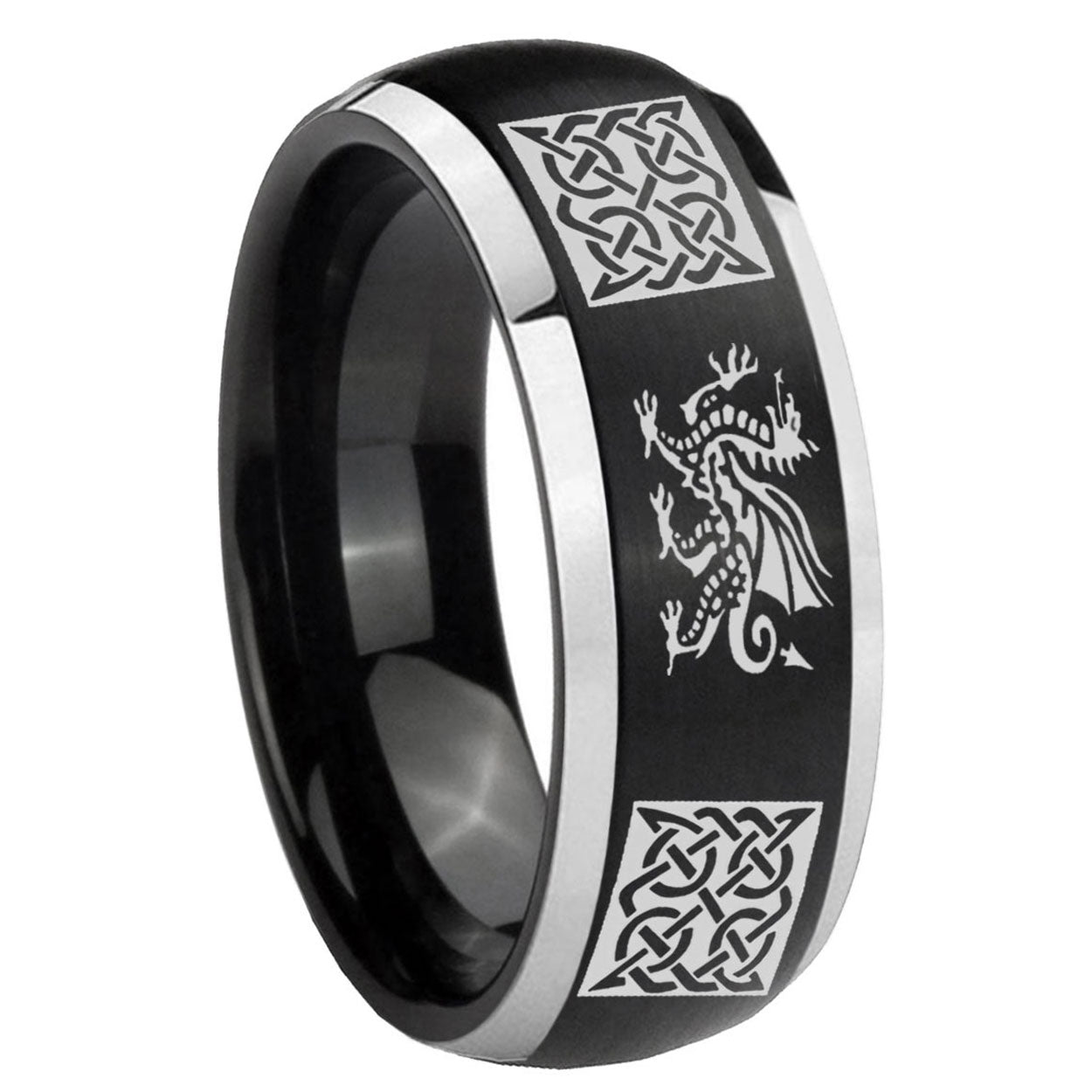 Kanji Love Tungsten Carbide Matching Ring Set