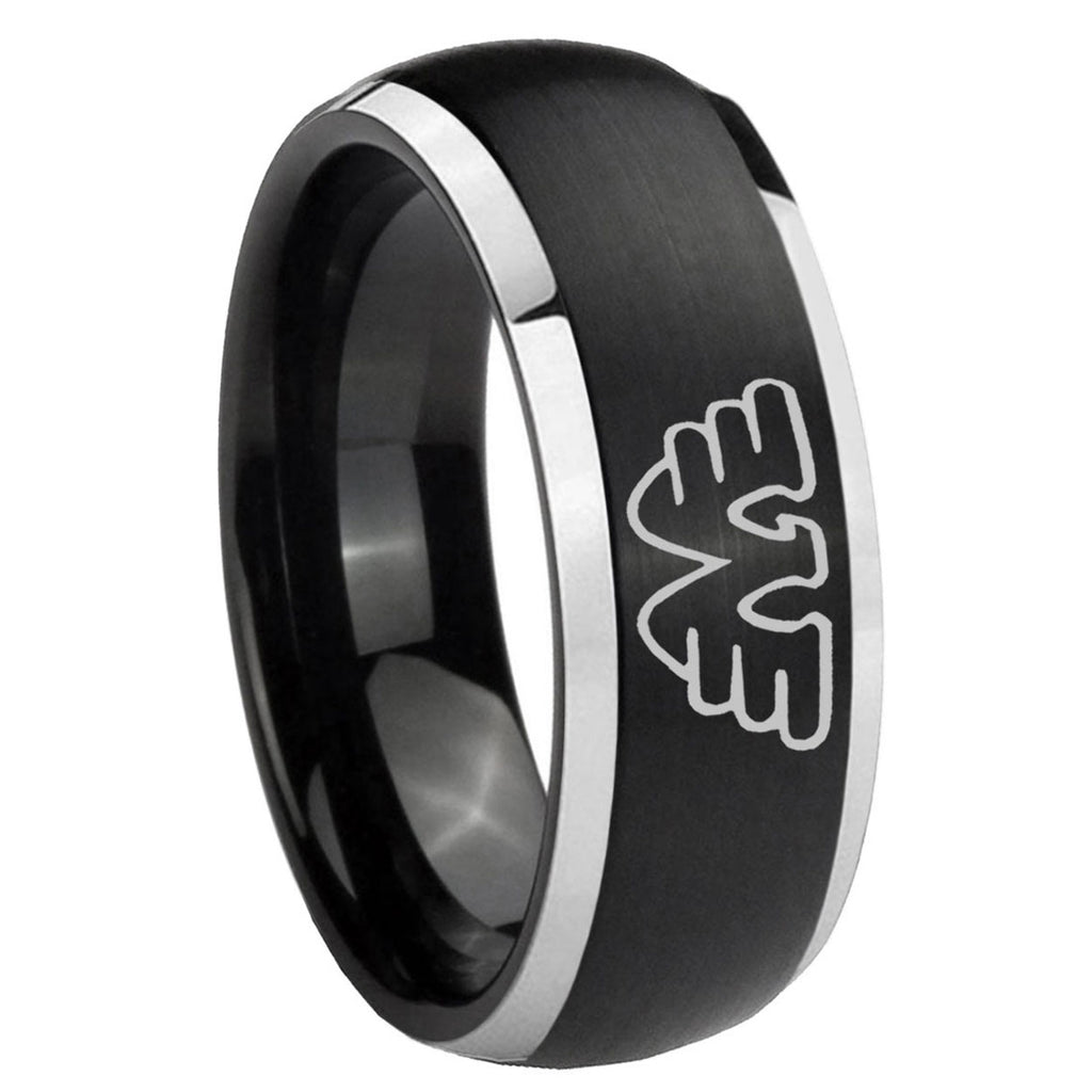4 Maltese Cross Tungsten Carbide His And Hers Ring
