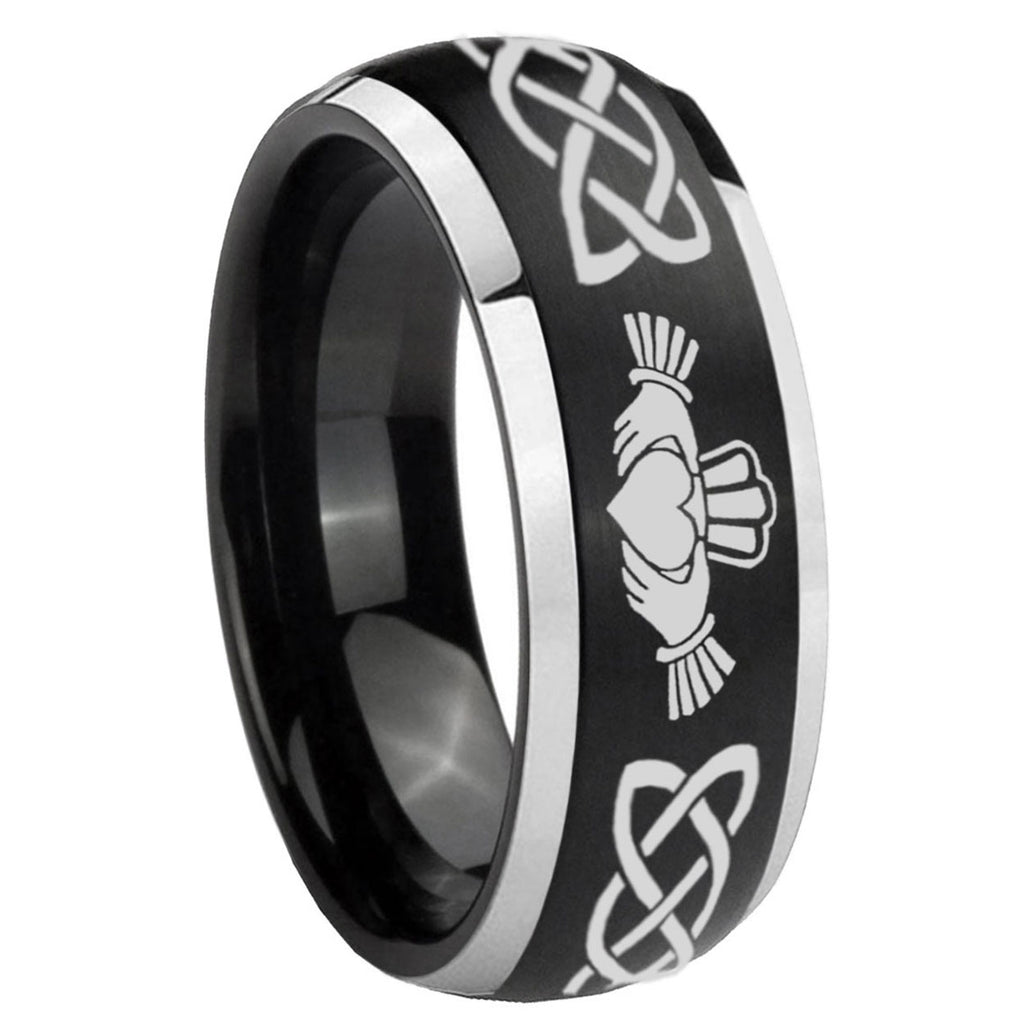 Roman Numeral Tungsten Carbide His Hers Set Rings