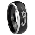 8mm Geekery Oathkeeper Kingdom Hearts Dome Brush Black Engraving Ring