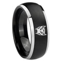 8mm Transformers Insignias Dome Brush Black Engraving Ring