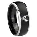 8mm Transformers Shatterback Dome Brush Black Engraving Ring