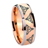8mm-Celtic-Triangles-Dome-Rose-Gold-Tungsten-Carbide-Mens-Ring