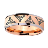 8mm-Celtic-Triangles-Dome-Rose-Gold-Tungsten-Carbide-Mens-Ring