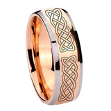 8mm-Celtic-Knot-Dome-Rose-Gold-Tungsten-Carbide-Men's-Engagement-Ring