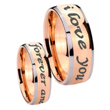 8mm-I-Love-You-Forever-and-ever-Dome-Rose-Gold-Tungsten-Carbide-Engagement-Ring