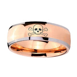 8mm-Skull-Dome-Rose-Gold-Tungsten-Carbide-Mens-Engagement-Band