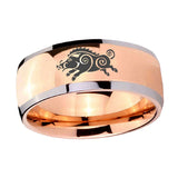 8mm-Wild-Boar-Dome-Rose-Gold-Tungsten-Carbide-Custom-Mens-Ring