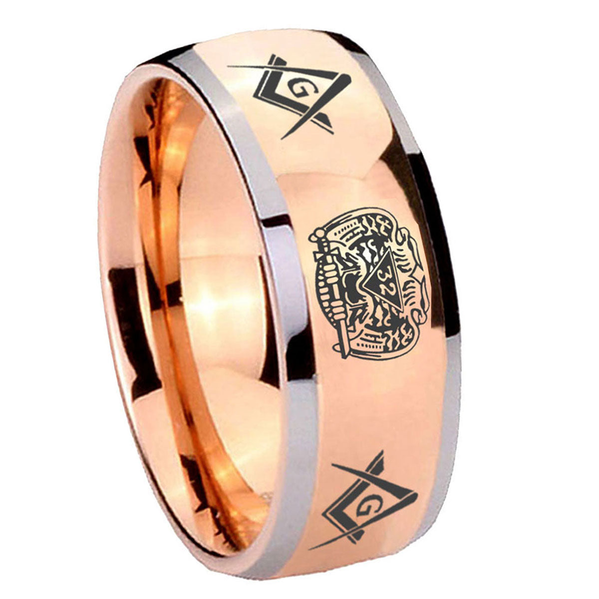 Celtic Triangle Fleur Delis Tungsten Carbide Wedding Ring Set