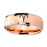 8mm-Aries-Zodiac-Dome-Rose-Gold-Tungsten-Carbide-Wedding-Band-Ring